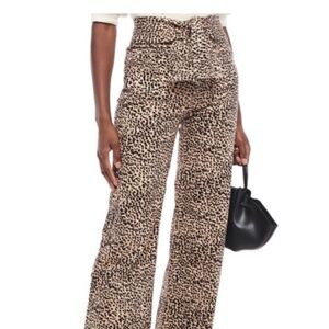 Ullah Johnson Wade Jean -cheetah sz 6 NWT